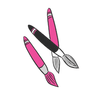 Artist Drawing Sticker by I Draw Fashion