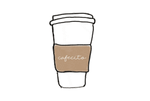 aniaavalos coffee minimalist cafecito aniaavalos Sticker
