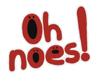 Scared Oh No Sticker