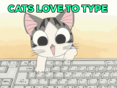 giphygifmaker cat adorable type GIF