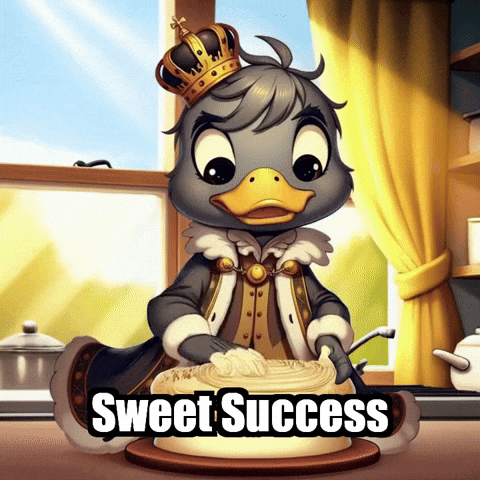 Baking Sweet Success GIF by sirduckbeth