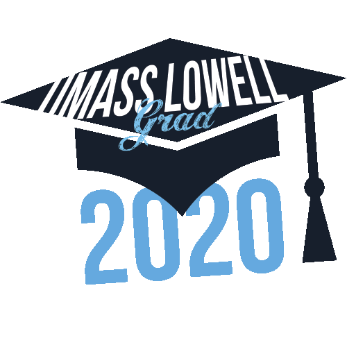 umasslowell giphyupload cap grad graduate Sticker