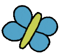 Blue Butterfly Love Sticker by jadecsmith