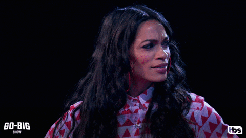 Confused Rosario Dawson GIF by TBS Network