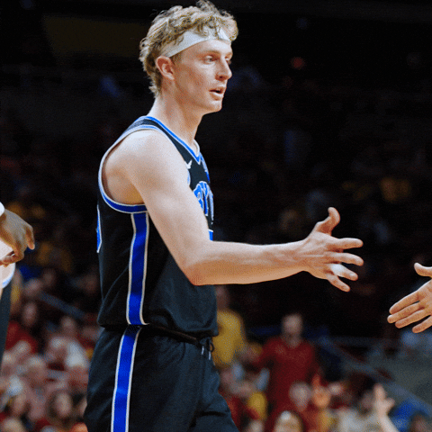 High Five Byu Basketball GIF by BYU Cougars