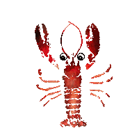 North Wales Lobster Sticker by Gyotaku Gifts