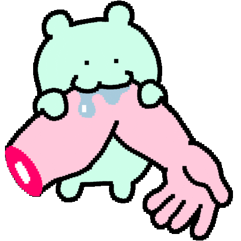 Hungry Bear Sticker by luckycavity