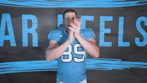 Excited University Of North Carolina GIF by UNC Tar Heels