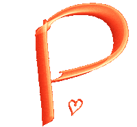 Alphabet Orange Sticker