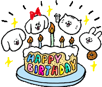 Pantovisco happy fun kawaii birthday Sticker