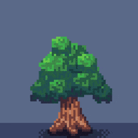 pixel art tree GIF by Tim Swast