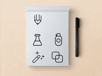 webest motion icon pen ui GIF