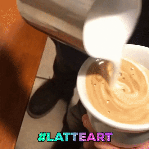 risottorestaurant art latte latteart kevinleche GIF