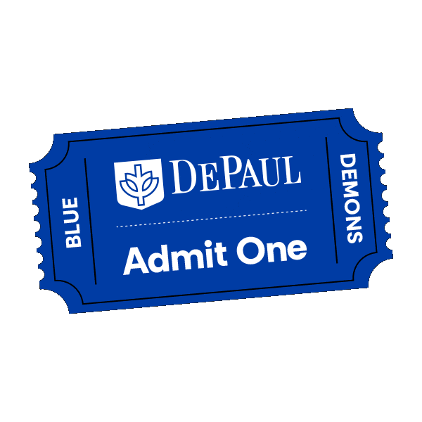 Admit One College Life Sticker by DePaulU