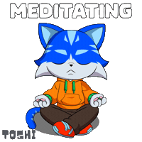 Relaxing Inner Peace Sticker by Toshithecat