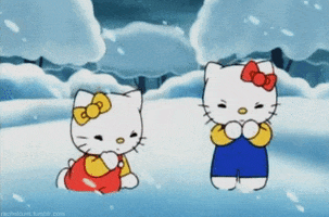 Freezing Hello Kitty GIF