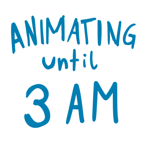 Animating In The Morning Sticker