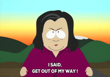 yell rosie o'donnell GIF by South Park 