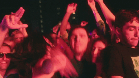 MkXMusic giphyupload party dancing friends GIF