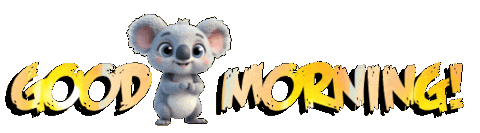 Good Morning Fox Sticker