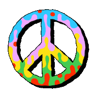 Peace Drip Sticker by Sam Taylor