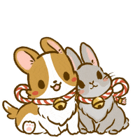 Happy New Year Puppy Sticker by Lazy Corgi