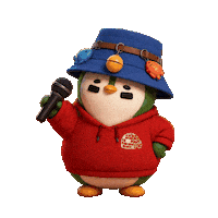 Penguin Mic Drop Sticker by Zaddy