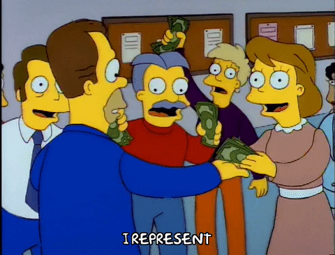 Represent Season 3 GIF by The Simpsons
