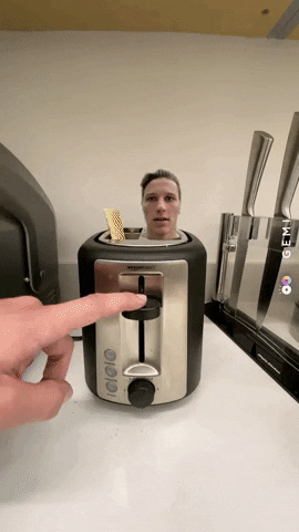 gemiapp giphygifmaker bye breakfast toast GIF