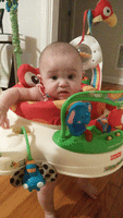 Baby Jumps Up and Down in Her Jumperoo