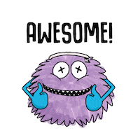 Excited Monster Sticker by 8BPLUS