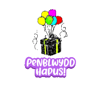 Penblwydd Hapus Sticker