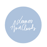 leavesandcloudsshop logo lc leaves and clouds leavesandclouds Sticker