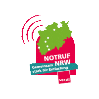 verdigesundheitsozialesnrw pflege verdi krankenhaus notruf Sticker
