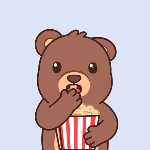 Teddy Bear Popcorn GIF by BEARISH