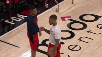 damian lillard handshake GIF by NBA