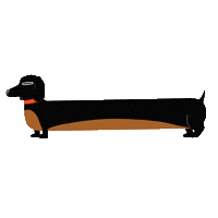 Happy Sausage Dog Sticker
