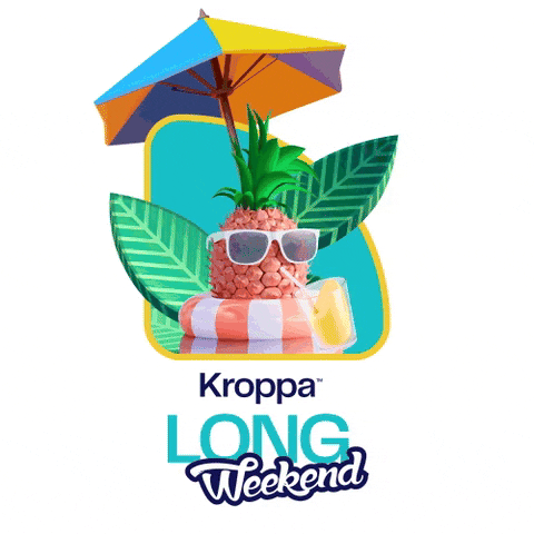 kroppadigitalagency giphyupload summer beach pineapple GIF