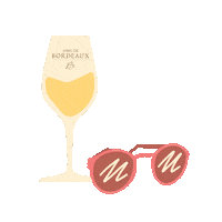 White Wine Summer Sticker by Vins de Bordeaux