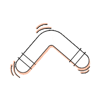 spectrumaurora cute peach sydney boomerang Sticker