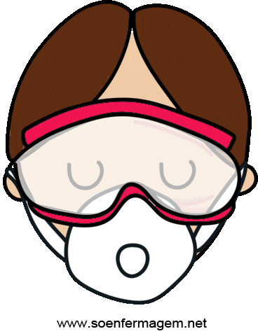 soenfermagem giphyupload mask nurse mascara Sticker