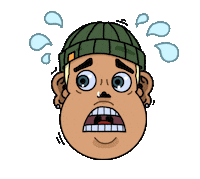 scared panic Sticker