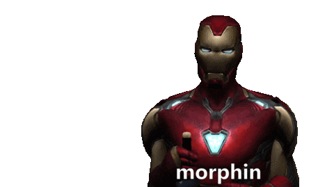 Iron Man Drinking Sticker by Morphin