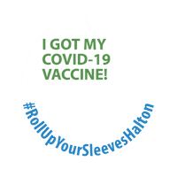 regionofhalton rollupyoursleeves i got my covid-19 vaccine rollupyoursleeveshalton haltonon Sticker