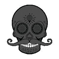 Day Of The Dead Laughing Sticker by PinsAndAces
