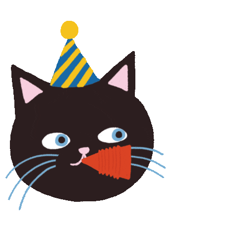 Cat Party Sticker by ayangcempaka