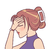 akikim_illust girl omg angry woman Sticker