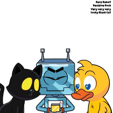 Black Cat Wow Sticker by VeeFriends