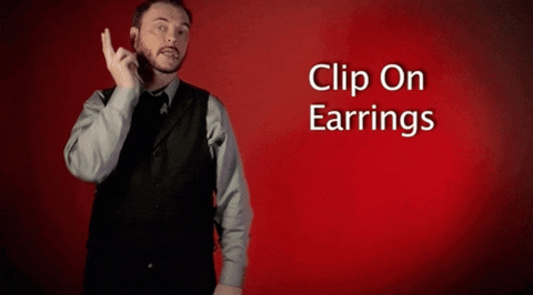 sign language clip on earrings GIF by Sign with Robert
