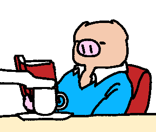 Coffee Pig Sticker